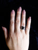 Midnight - Black Onyx Solitaire Stacking Ring (large)