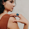 Full Moon Ring in Labradorite
