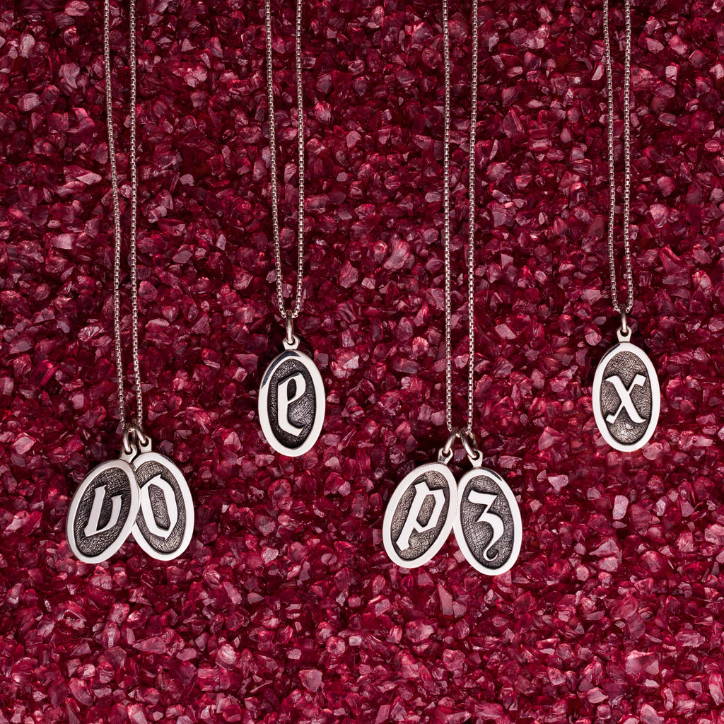 'Love Letter' Initial Pendant in Silver