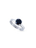 Midnight - Black Onyx Solitaire Stacking Ring (small)