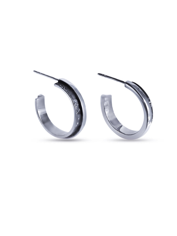 Nondualism Small Silver Hoops