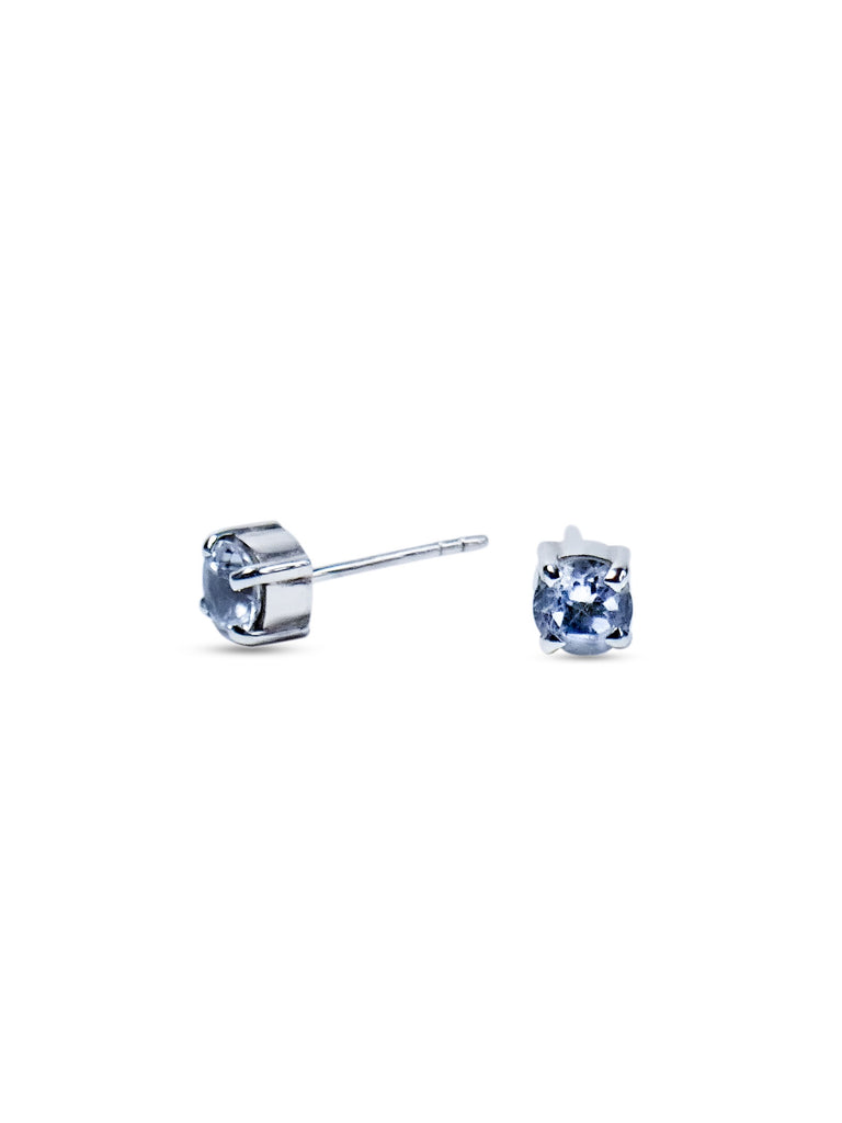 Star - White Topaz Stud Earrings